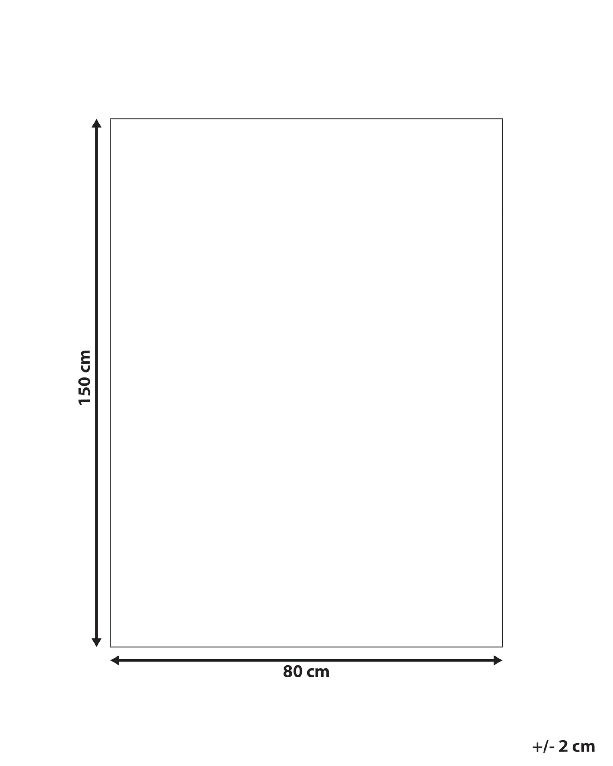 Beliani Tappeto da bagno in cotone rettangolare 80 x 150 cm beige e marrone