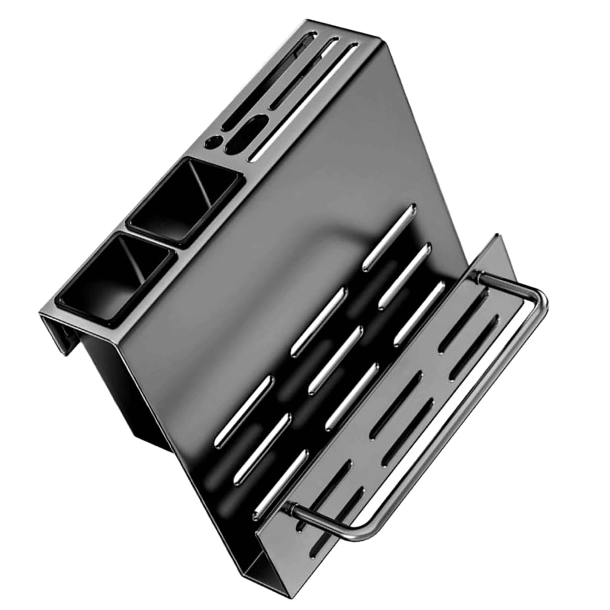 Cabilock Porte-ustensiles Support à Ustensiles De Cuisine Support à Casseroles Suspendu Support De Rangement Mural Étagère De Murale Accessoires Cuillère A8 Acier Carbone sans Ongles