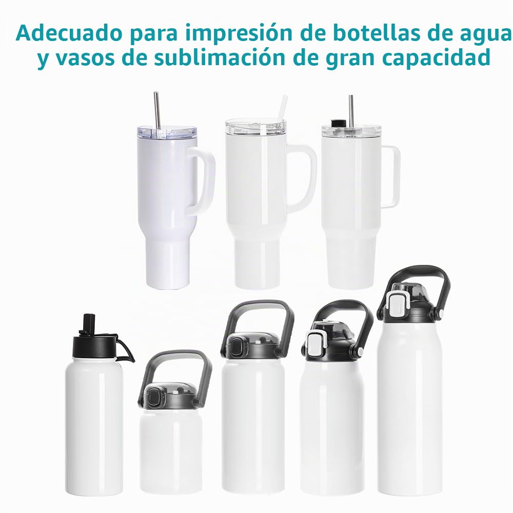 PYD Life 110 V Mini Max Máquina de Prensa de Calor para Vaso Térmico de 40 OZ Azul Claro Prensa de Calor para Taza Pantalla Táctil para Vaso Térmico de Sublimación de 40 OZ con Asa Impresión por