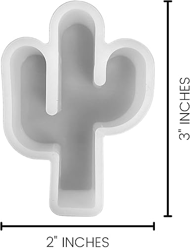 Miniatura 3 de Lashicorn Molde de silicona para cactus  2 pulgadas de ancho x 3 pulgadas de largo x 0.8 pulgadas de profundidad  Molde de fundición de silicona