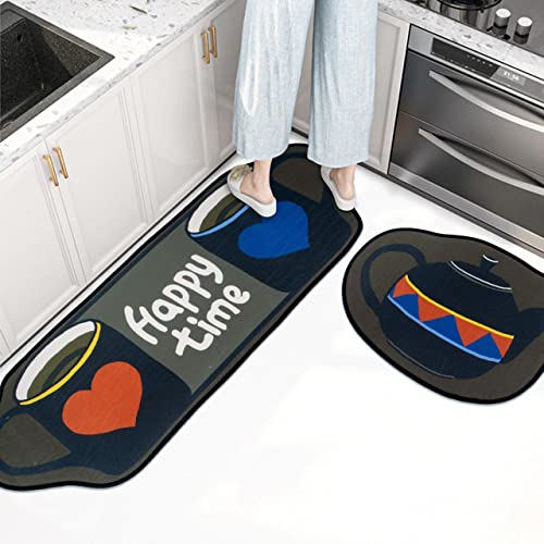 Image of Home Cloud Rubber 6mm Fruit Printed Thick Anti Slip, Washable, Big Size, Printed, Designer Folding Kitchen Mat for Floor Home Bedroom - , Standard Size (40 x 120 cm 40 x 60 cm)