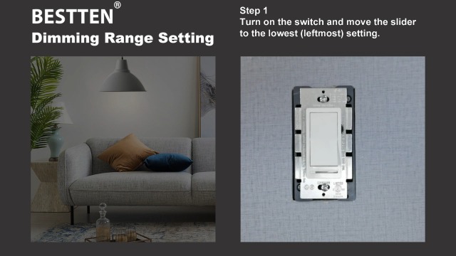Image of BESTTEN 2 Pack Dimmer Light Switch, Universal Lighting Control, Single Pole or 3 Way, Compatible with LED Dimmable Lamp, CFL, Incandescent, Halogen Bulb, Decorator Wallplate Included, UL Listed, White