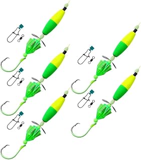 Float Rattler Beads - Aparejos de pesca para bagre, 5 piezas ajustables con broches y ganchos circulares
