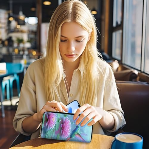 Womens Wallet Large Capacity Card Holder Wallet Long Rfid Blocking PU Leather Clutch Purse with Wristlet with Zipper Coin Pocket Travel Shopping Dating Essentials3