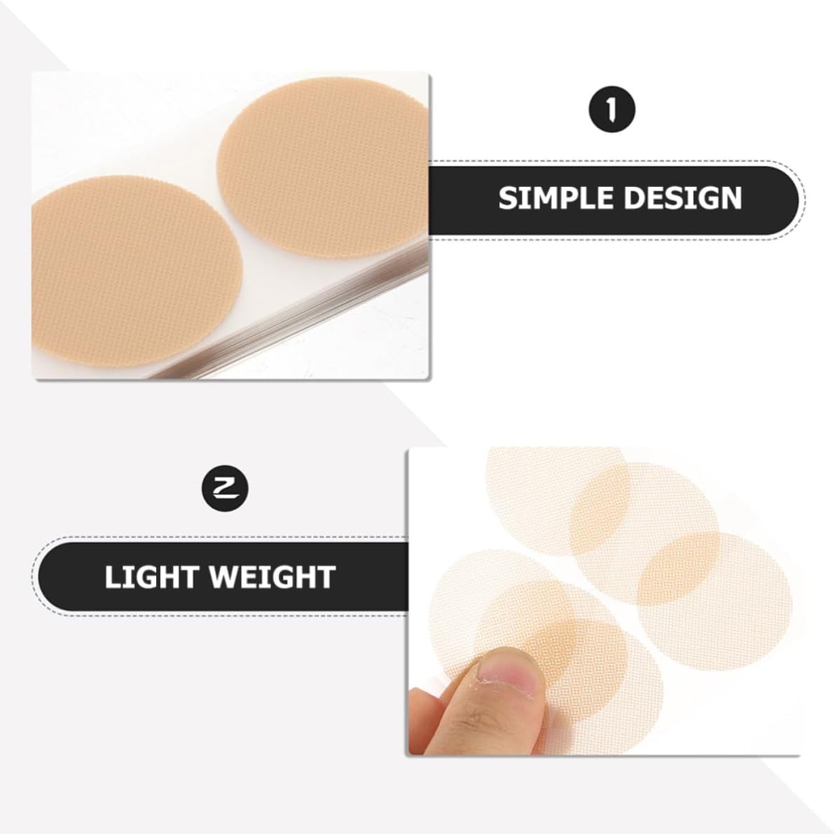 100 Pairs Breathable Male Nipples Patch Self-adhesive Disposable Nipples Protector for Travel and Parties Lightweight Beige