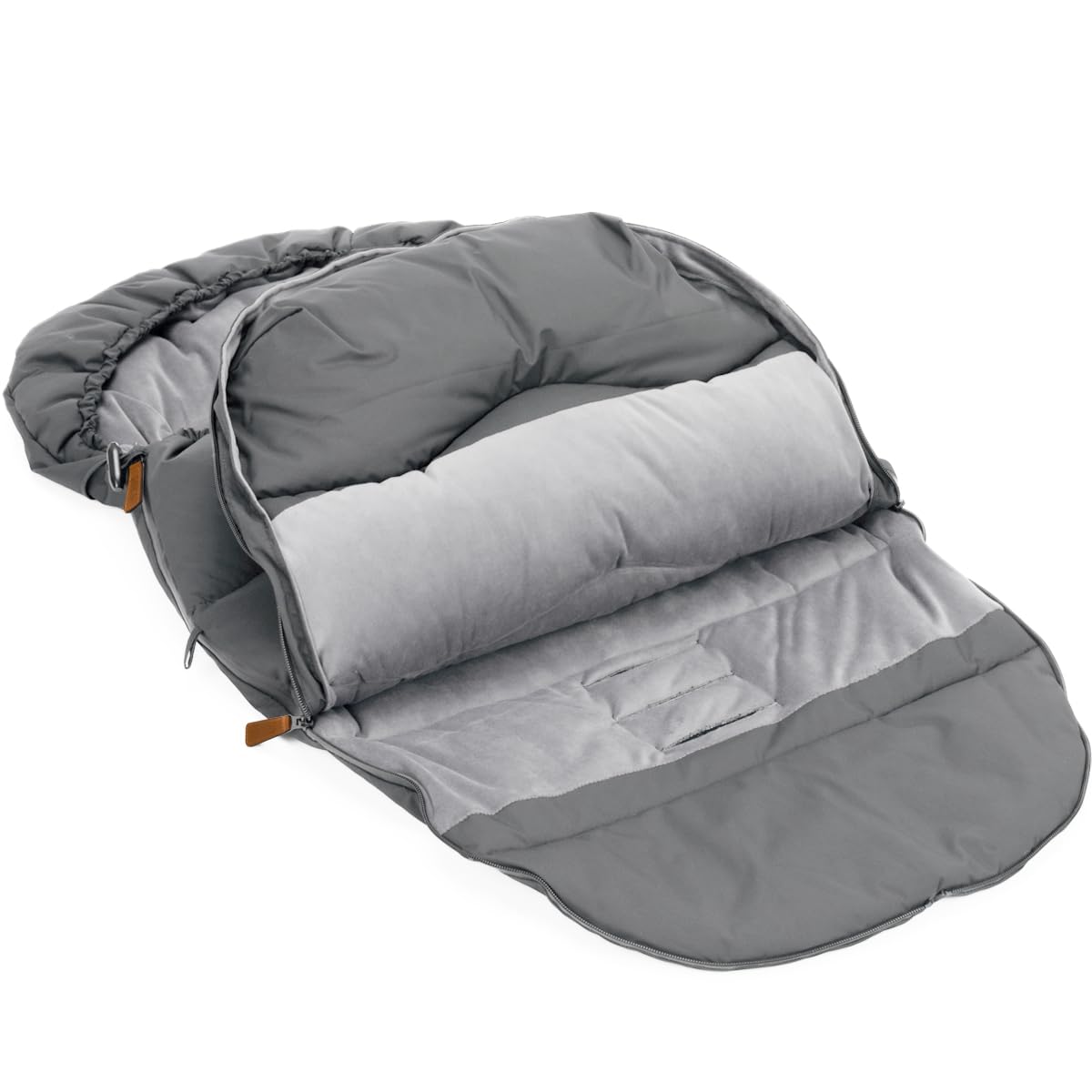 Fillikid Winterfußsack mit Microvelour Wassersäule 8000mm universal Fußsack für Kinderwagen Buggy Jogger Kinderwagenfußsack 6 bis 36 Monate (Grau)