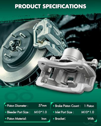 Image of SCITOO 19B6465 Front Right Disc Brake Caliper Assembly w /Bracket For Hyundai For Elantra 2011-2016,For Hyundai For Elantra Coupe 2013-2014