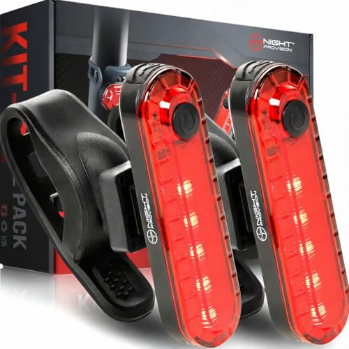 Bike Tail Light 2 Pack - Easy Bicycle Rear Light...