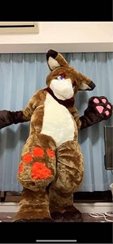 Amazon.co.jp: 【手、ボディ一体型着ぐるみ】 ケモノ FURSUIT 着ぐるみ