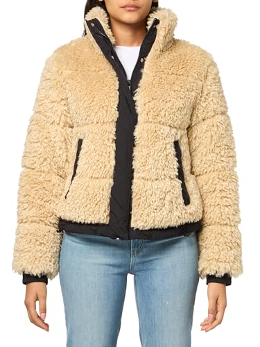 HUGO Women's Shaggy Faux Fur Padded Jacket