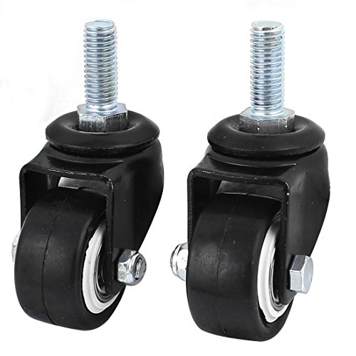 Uxcell a15041300ux0036 Stem Caster Wheels Computer Chairs M10 Thread Stem 1.6 inch Dia Swivel Caster Wheel 2Pcs