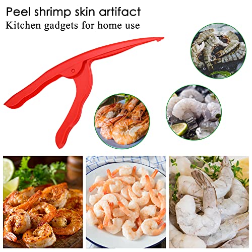 Akoak 2 Pcs Quick Shrimp Peeling Tool Shrimp Cleaning Knife Premium Plastic Shrimp Peeling Tongs Kitchen Utility Gadget #TOP3
