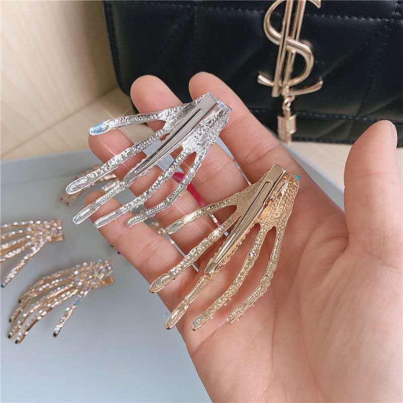 Amazon.com : Halloween Skeleton Hand Hair Clips Barrettes  display picture 2
