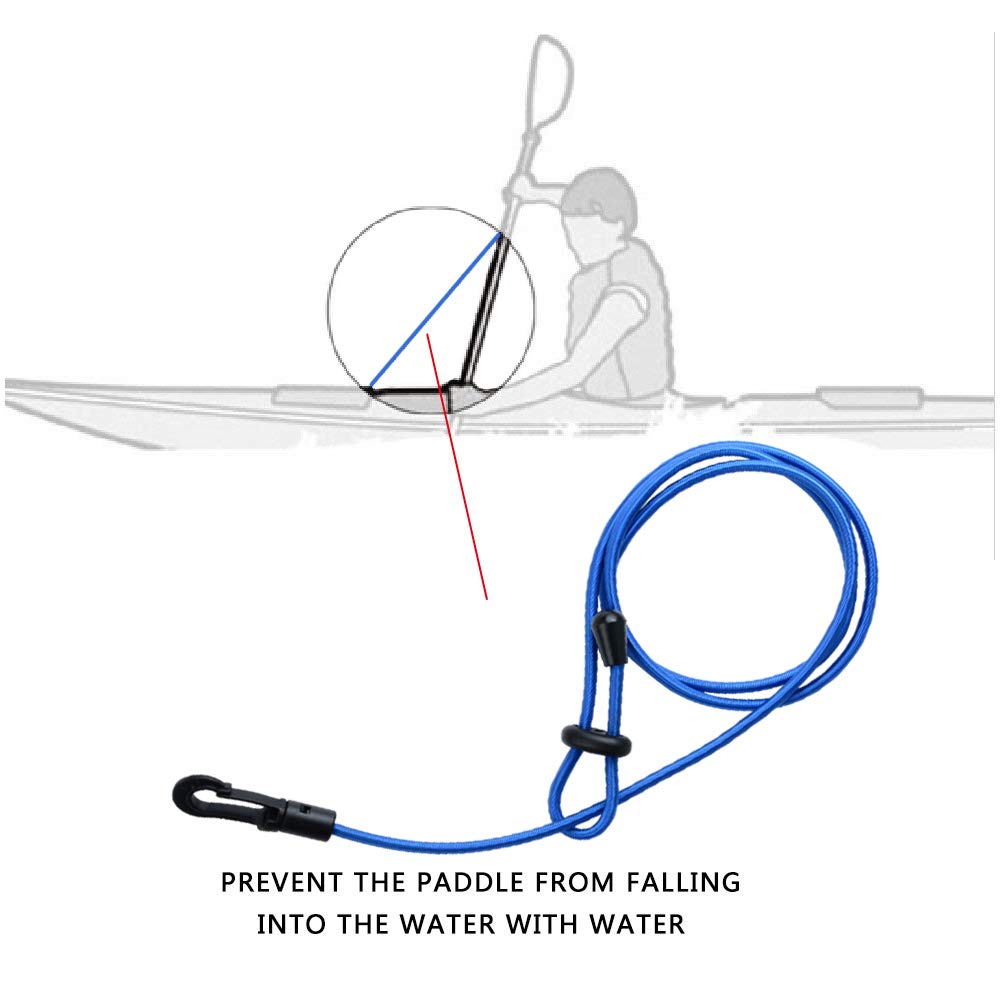 Unbranded Kayak, Canoe & Raft Paddles Paddle Board Tether Elastic Kayak  Paddle Leash - Safety Tether With Carabiner For Paddles & Fishing Rods Rod  Leashes For Kayak Fishing Kayak Leash