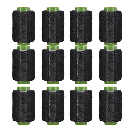 Hilo de coser de poliéster negro DIRBAK 12 rollos de 300 m cada uno