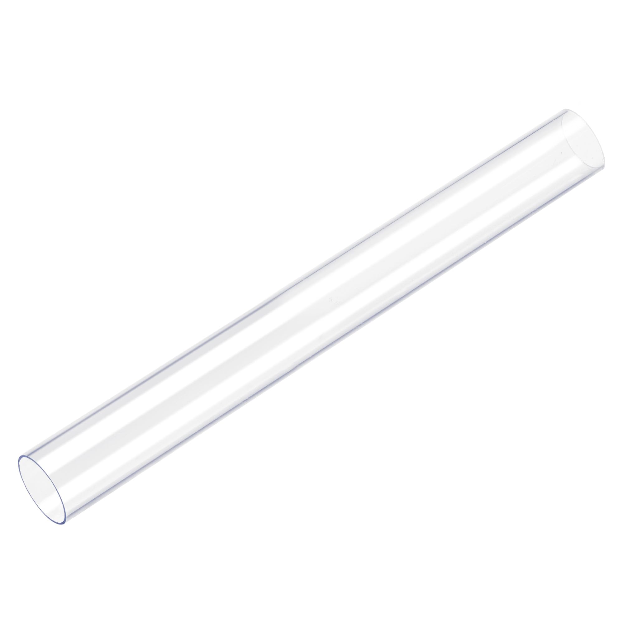 uxcell Rigid Round Clear Tubing 26mm(1'') ID x 28mm(1.1'') OD x 1Ft Length Plastic Tube
