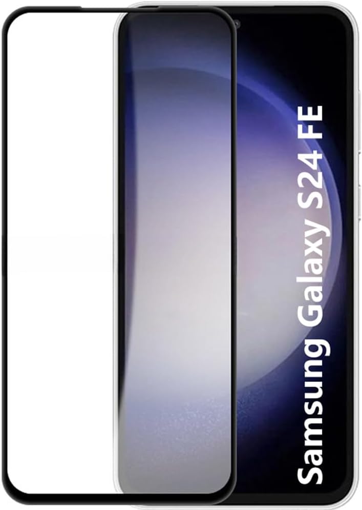 Image of QsmQam Advanced Tempered Glass Compatible with Samsung S24 FE with Anti-Explosion 9H Hardness Edge-To-Edge Protector Coverage Screen Guard