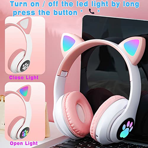 Woukksy Casque Audio pour Enfant avec Micro, Casque Bluetooth sans Fil avec Oreilles de Chat LED, Pliable Casque Enfants… - Les Beatles, Paul McCartney, John Lennon, RIngo Starr, George Harrison Woukksy Casque Audio pour Enfant avec Micro, Casque Bluetooth sans Fil avec Oreilles de Chat LED, Pliable Casque Enfants… – Image 7