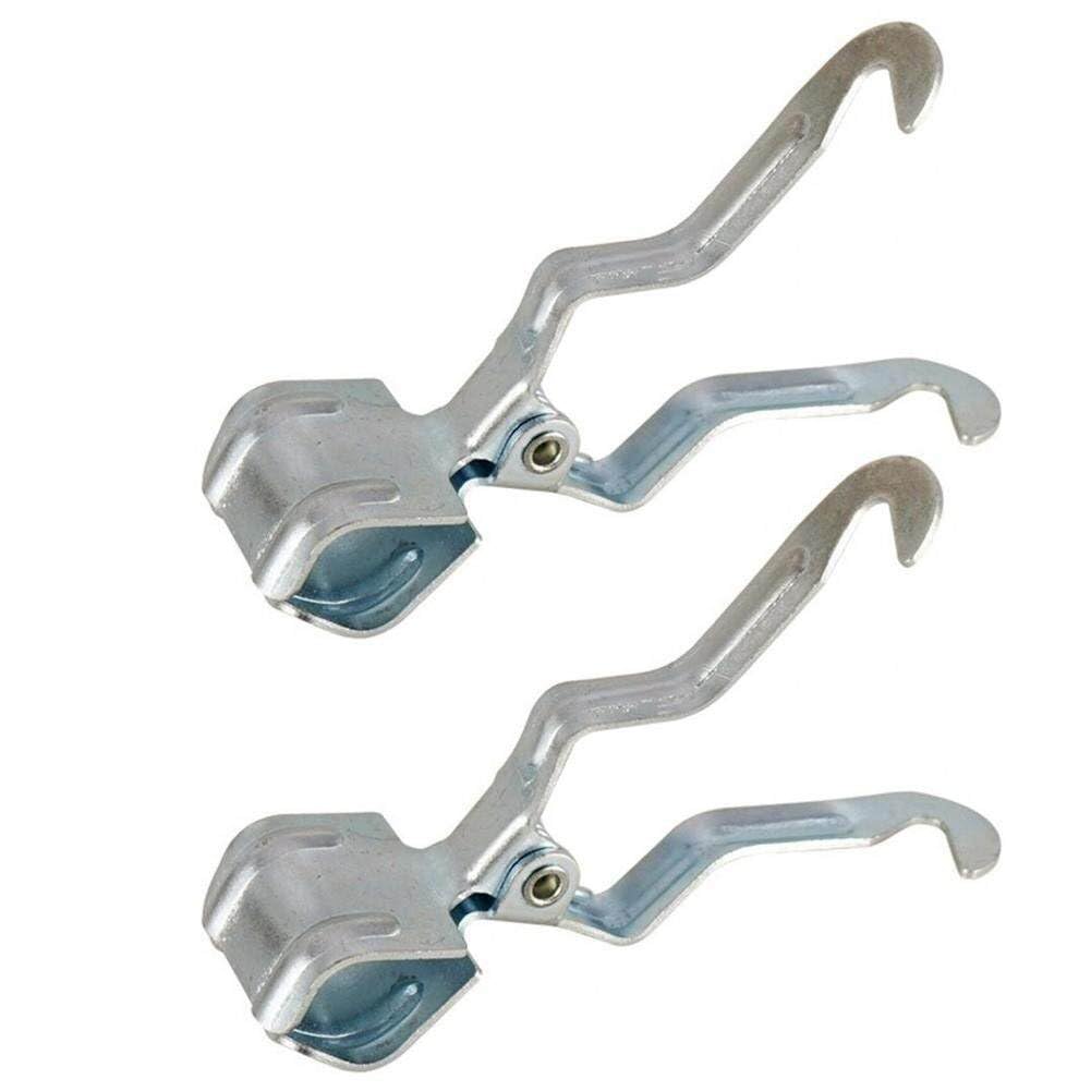 Casiler Silver 2Pcs Multi-Functional Clamp On Lantern Hanger Clip Holder Light Lamp Hanging Hook For Tent Poles Outdoor Camping Hook