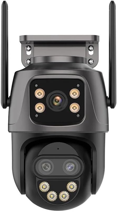 Camera Outdoor Triple Lens Screen Auto Tracking Home Security Surveillance