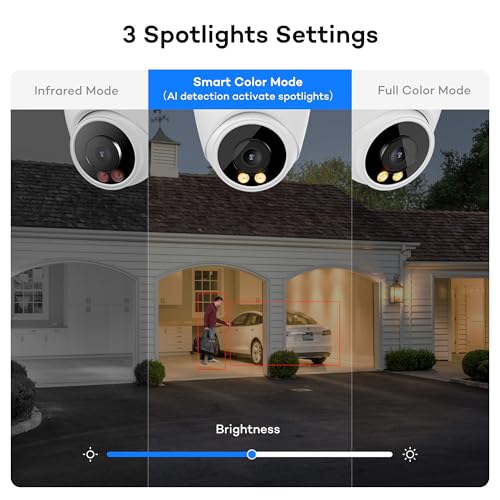 ONWOTE 16 Channel NVR PoE Security Camera System Wired, 12MP 4K 16CH Commercial NVR 4TB, Smart AI Color Night, 12x 6MP 122° Outdoor Audio IP Cameras, 12x Cables(Total 960ft), CCTV for Businesses Home - Image 3