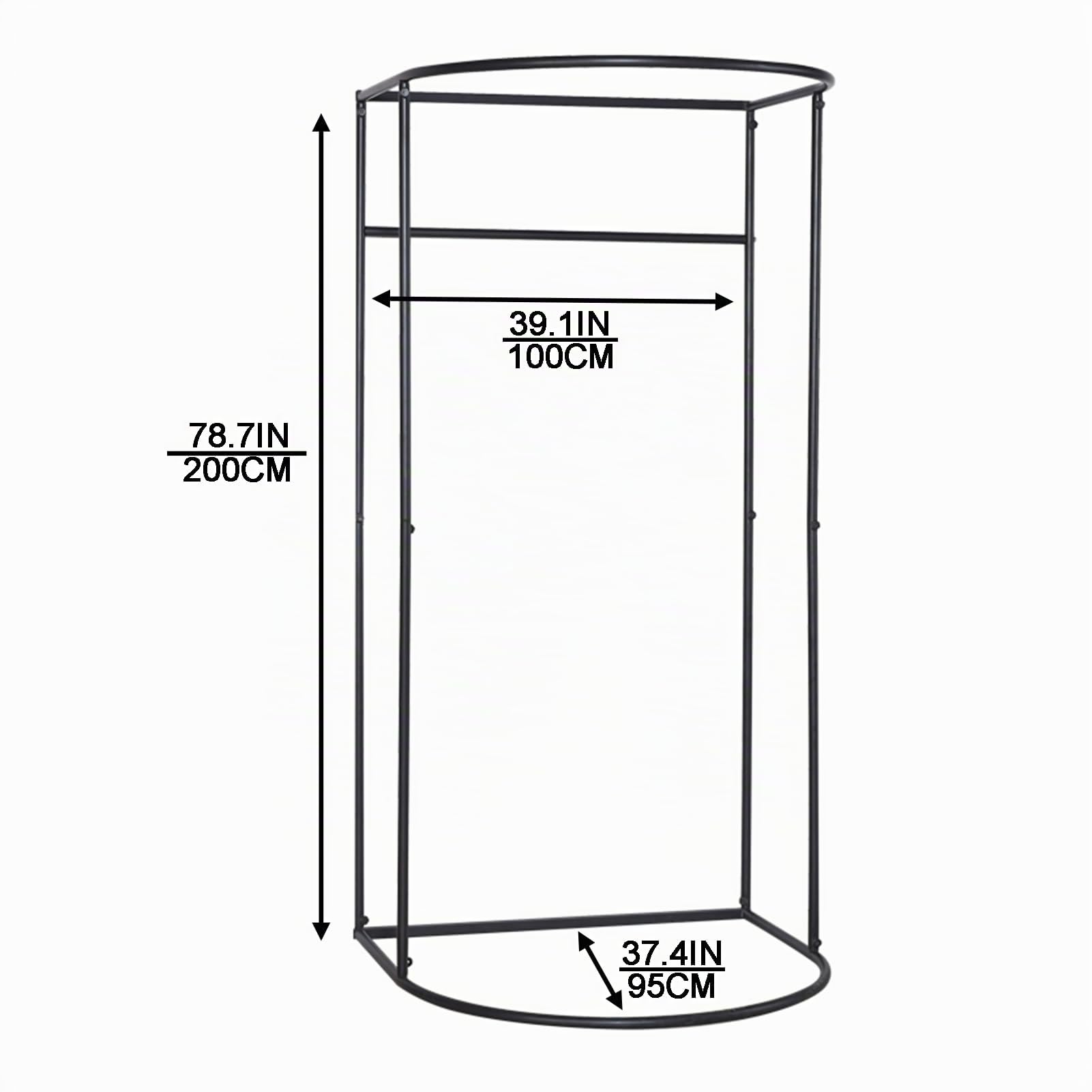 Cabine D'essayage, Magasin de Vêtements Vestiaire, Vestiaire Portable, Protection de l'intimité, Mobile Vestiaire en Demi-cercle Pour Bureau, Activités de Plein Air, Boutiques, 200 x 100 x 95 cm