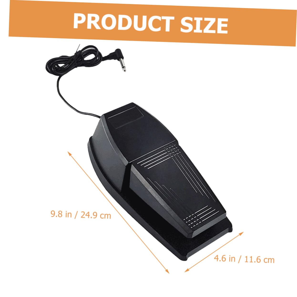 Pedale Sustain per Pianoforte Digitale Nero, Sostituzione | Gomma Abs, Effetto Low Noise e Antiusura, Design Portatile per Tastiera e Accessori Compatibili