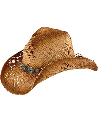 Scala Women's Fancy Vent Raffia Hat