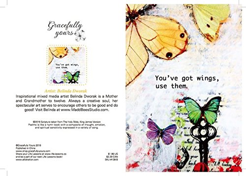 Gracefully Yours You’ve Got Wings Encouragement Greeting Cards, 12, 4 Designs/3 Each With Scripture Message #TOP3