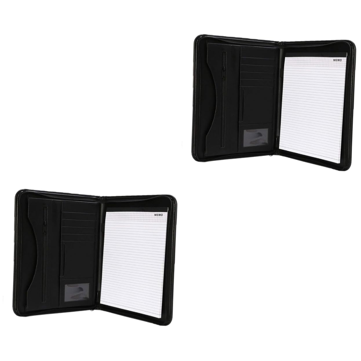 DOITOOL Organizador De Carpetas De Negocios 2 Unidades Tarjetero Carpeta De Datos Carpeta A4 Con Bolsa De Almacenamiento Para De Oficina Color Negro