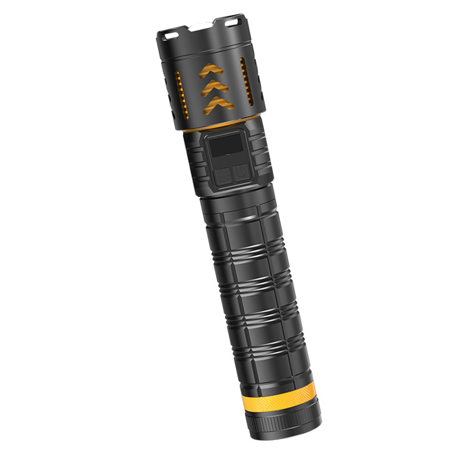 Vdaxvme Searchlight Flashlight with High Low Flashing Modes, for Camping Caving Inspection and Route Works, Black Camp Light Patrol Torch Cave Light
