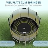 KINETIC SPORTS Trampolin Outdoor 'Salto Plus' Ø 183/244/305/366/400/430/490 cm - Komplett-Set für Kinder, USA Sprungtuch, Netz, Randpolster, Leiter - bis zu 160kg - 5