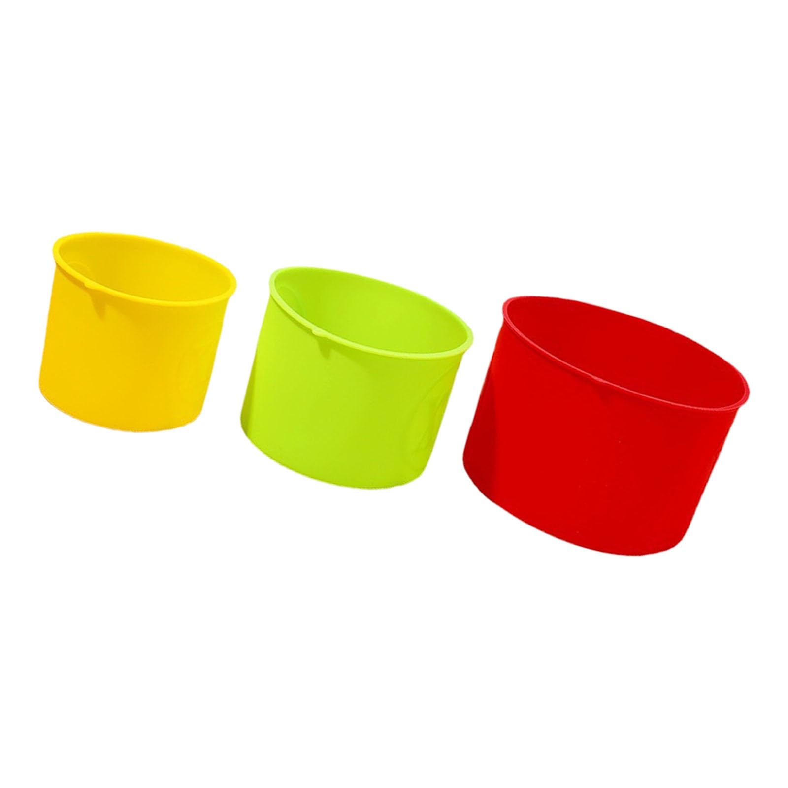 NVOQILIN 3Pcs Nonstick Silicone Round Cake Pans for Baking Cupcakes Mousse and Dessert Flexible Bakeware Baking Molds Set