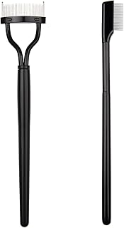 NAUZE 2Pcs Eyelash Separator Eyelash Steel Comb Combination Mascara Applicator Tool for Your Eyelash Foldable Mascara Brush Comb Eyelashes for Eyelash and Eyebrow