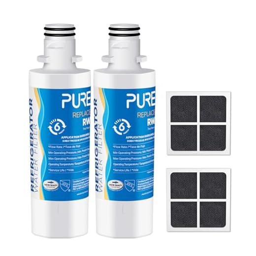 PUREPLUS ADQ747935 Replacement for LG LT1000P MDJ64844601 Kenmore Elite 9980 LT1000, LT1000PC, ADQ74793501 LMXS28626S, LMXS30796S Refrigerator Water and LT120F Air Filter, Model: RWF4700AB, 2Pack