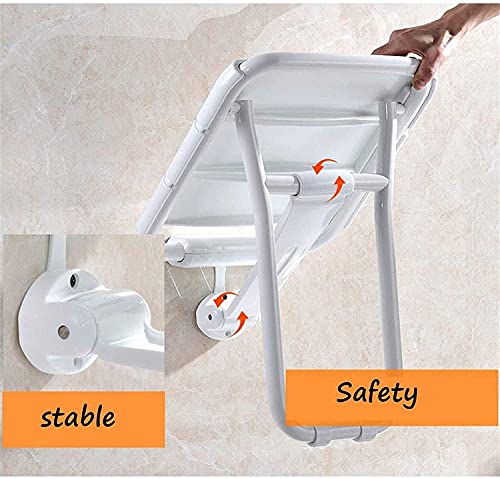 Tabouret de douche mural rabattable et chaise de bain confort 200 kg - 6