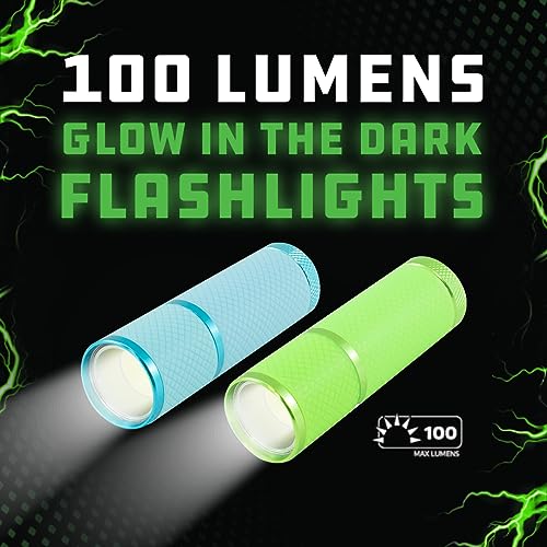 LitezAll Glow in The Dark Flashlight - Cute, Fun, Mini LED Pocket Flashlight, Rubber Coated, Battery Operated, Batteries Included