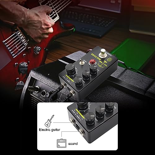 Jemora FUZZ Pédale d’effet de guitare 4 commutateurs de mode et commandes de volume/tonalité/sustain Processeur d’effet d’effet de guitare Fuzz numérique portable compact pour guitare électrique - Les Beatles, Paul McCartney, John Lennon, RIngo Starr, George Harrison Jemora FUZZ Pédale d'effet de guitare 4 commutateurs de mode et commandes de volume/tonalité/sustain Processeur d'effet d'effet de guitare Fuzz numérique portable compact pour guitare électrique – Image 6
