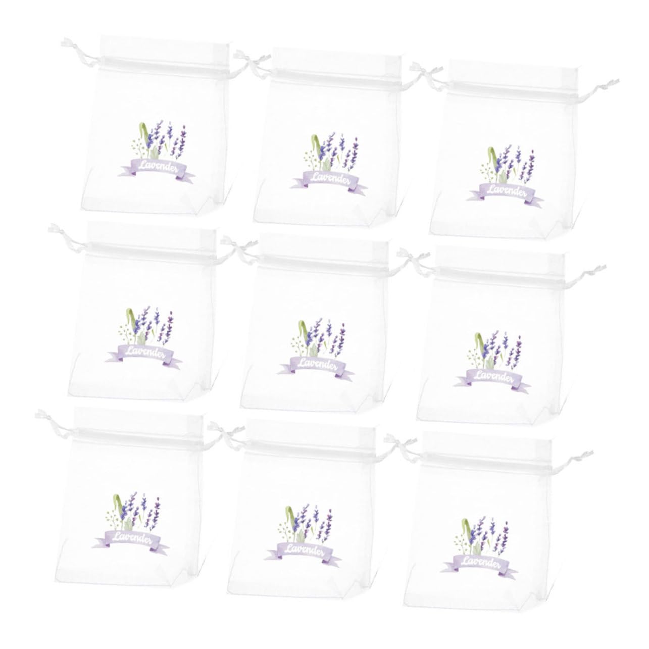 Cabilock 20pcs Empty Lavender Sachet Bags Mesh Drawstring Gauze Pouches for Organizing Herbs Dried Flowers and Accessories Reusable Storage for Home and Closet Freshening