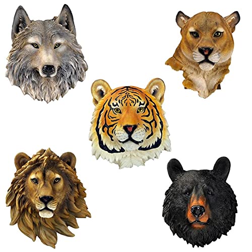 Estatua decorativa cabeza animal para pared estilo escandinavo miniatura 4