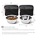 Unique Dog Travel Bag - Dog Traveling Luggage Set for Dogs Accessories - Include Pet First Aid Bag with Case Tags, Elevated Bowl Stand, 2X Food Storage Containers, 2X Dog Stainless Steel Bowls.