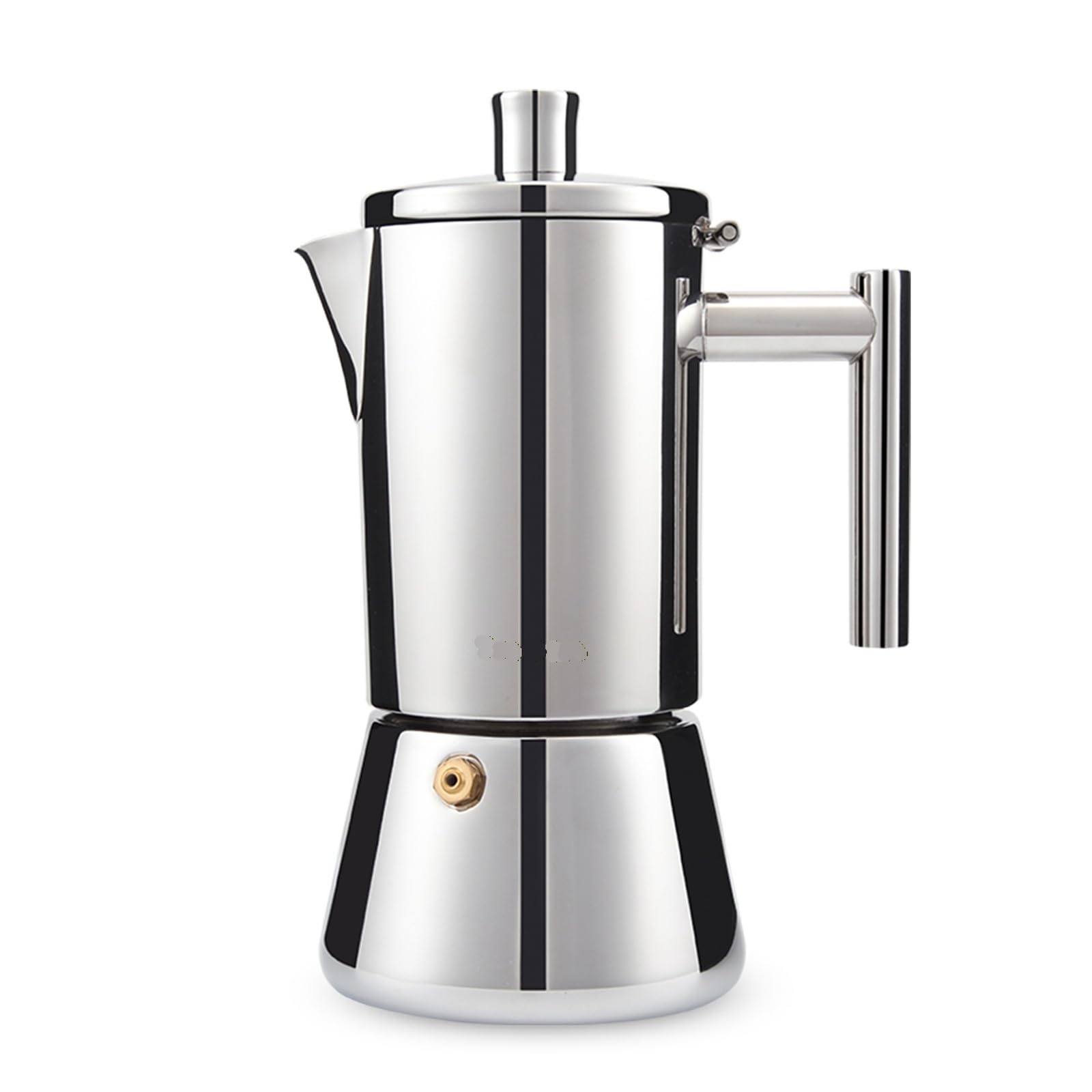 Genérico Compatible con cafetera espresso Home Easyworkz Diego Stovetop, cafetera italiana de acero inoxidable, olla Moka de inducción(Silver 200ML)