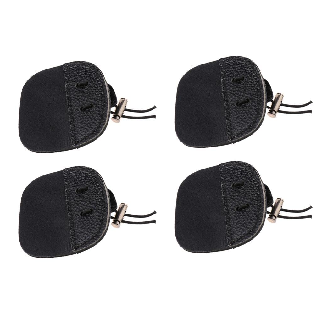 jojomis 4xWear-Resistant Recurve Bow 3 Under Finger Tab - Cowhide Leather Archery Finger Guard Set of 4
