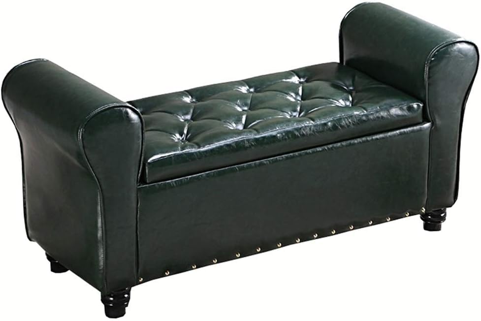 Tabouret de bout de lit à grand espace de rangement en éponge 100cm