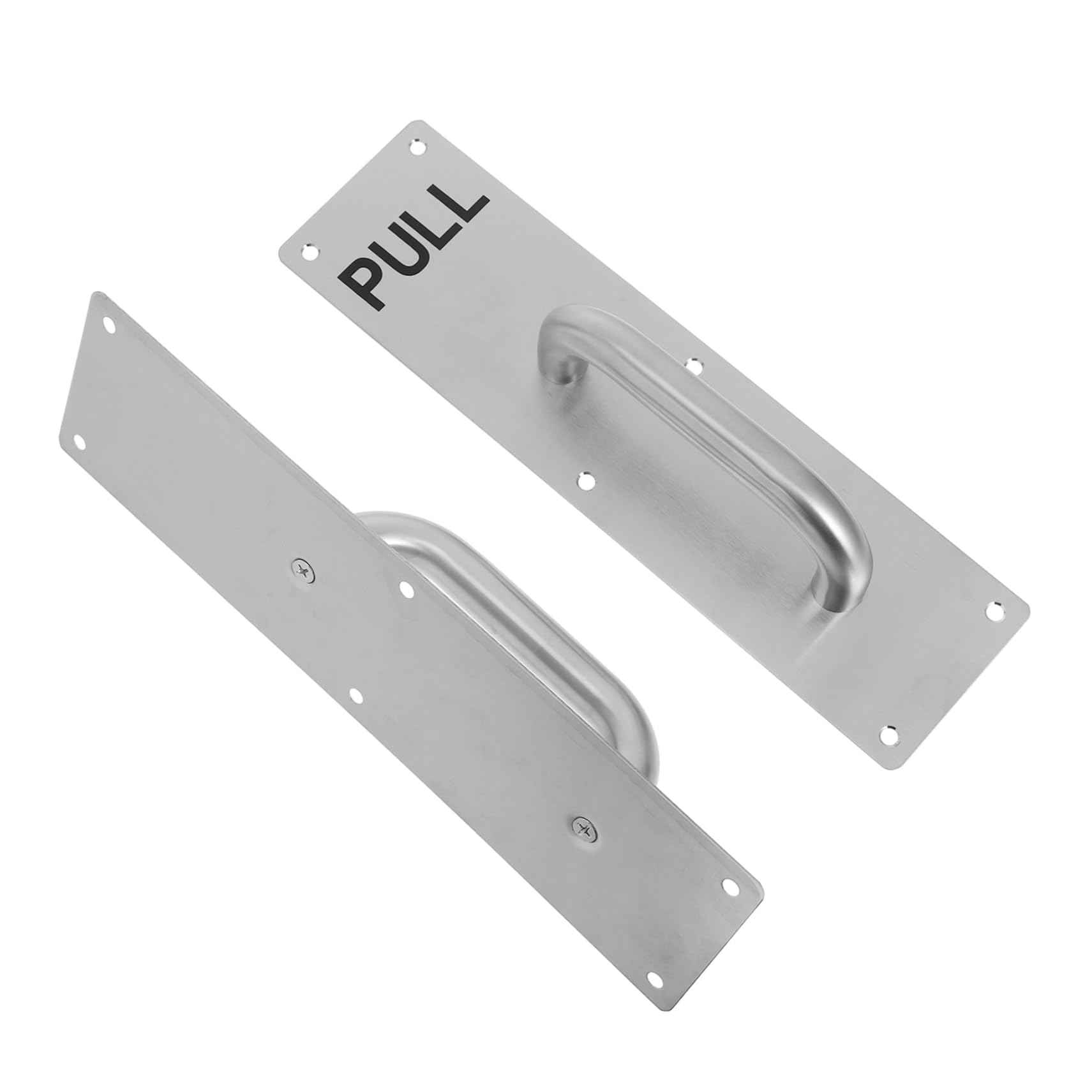 Plaque de poussée traction de porte intérieure en acier inoxydable avec signalétique