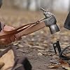 Hammer, Stainless Steel Beech Handle Strong Damping Hammer Core Hammers, Effortless Rhino Horn Hook Hard Framing Hammer, for Outdoor, Camping, Hiking