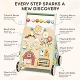 Lehoo Castle Wooden Baby Walker, Push Along Walker Baby Toys for 1 2 Year Olds, 13 in 1 Multiple Learning Walking Activity Center Gifts for Boys Girls Age 12 Months+ - Image 4