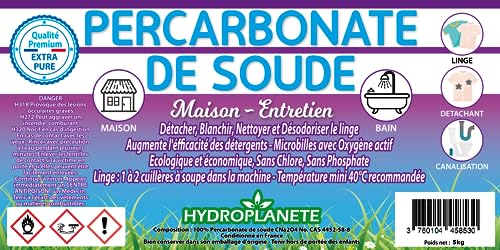 Percarbonate de soude ecologique polyvalent HYDROPLANETE pur 2.5kg