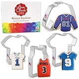 Sport Jerseys/Shirts Cookie Cutters Set - 4 piece - Small & Large T Shirt, Sleeveless Shirt & Sweater - Ann Clark - Tin Plated Steel