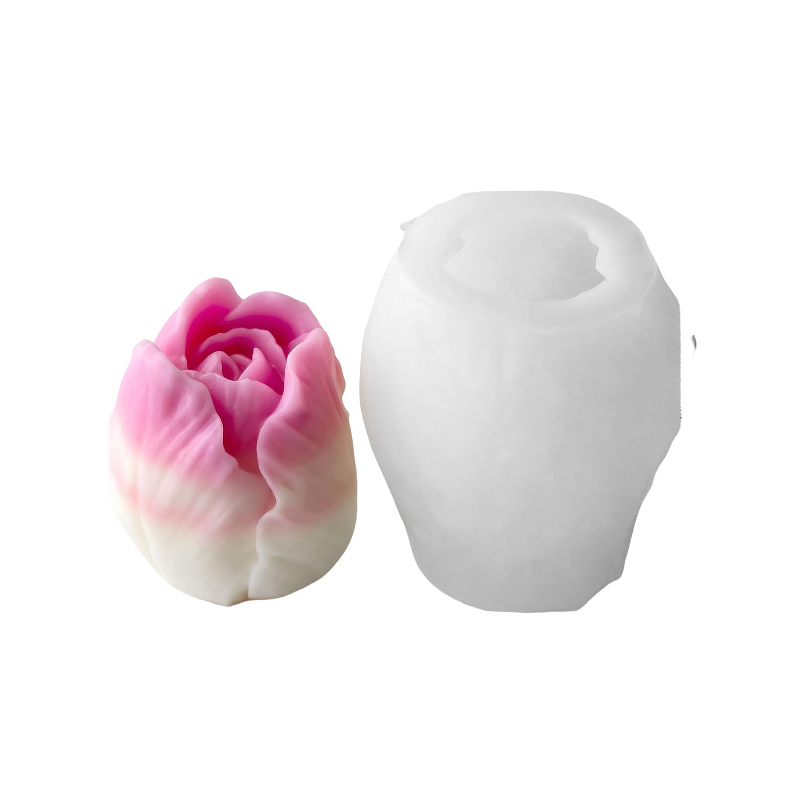 Xjdzineq Tulips Molds Castings Flowers Silicone Epoxy Resin Ornament Plasters Soap Silicone Flowers